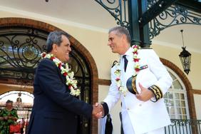 8 août - Entretien avec M. Édouard FRITCH, Président de la Polynésie française