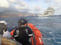Mission du navire de la Marine nationale Bougainville à Ua Huka et Eiao