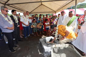Pose de première pierre pour le projet de construction de 30 logements à Afaahiti