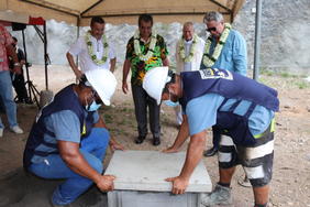 Pose de la première pierre de l’opération de logements sociaux TITIORI ITI à Papeete