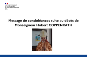 Message de condoléances suite au décès de Monseigneur Hubert COPPENRATH
